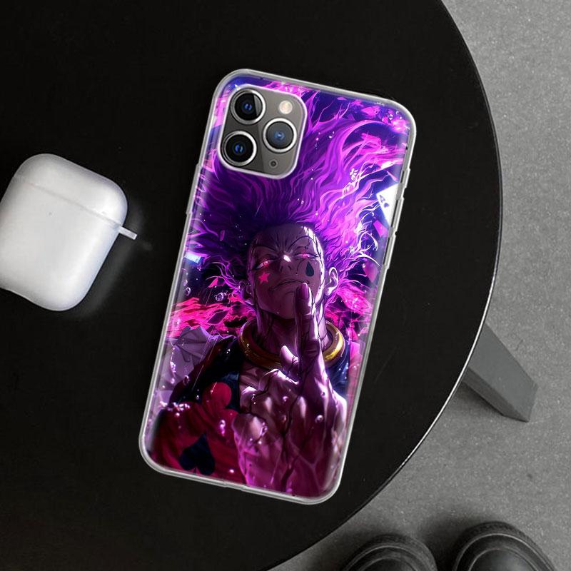 Чехол для телефона Huner X-Hunters Hisoka для iPhone 11 12 13 Mini 14 15 Plus 16 Pro Max 17 Air 7 8 + SE Арт Индивидуальный Fundas 11