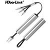 HdooLink 3 In 1 USB Charging Cable 2.4A Fast Charge Cable USB To Micro USB/Type-C/Lightning Cable Retractable Charger Cable
