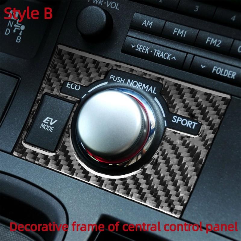 Полный набор автомобильных наклеек из углеродного волокна для Lexus CT 11-17, внутренняя центральная консоль, воздуховыпускное отверстие на приборной панели, фара, регулировка крыши