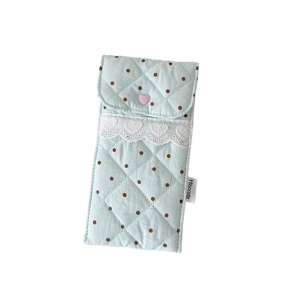 Pencil Pouch Korean Style Pen Bag Large Capacity Cloth Stationery Bag Y2k Dots Pencil Case Office