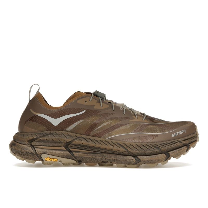 Satisfy X HOKA Mafate Speed 4 Lite Rubber Unisex Sneakers Brown 1157050-RBBR
