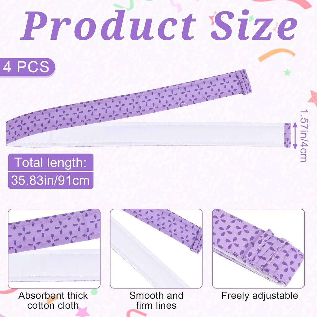 4 Pcs Baking Strips, Cake Pan Dampen Strips Absorbent Thick Cotton Strip for Baking for Kitchen Bakery Restaurant