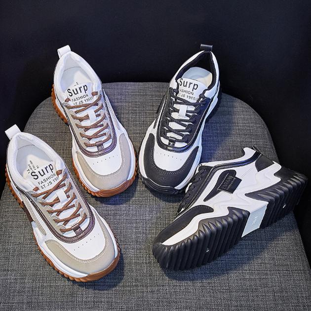 Весенняя дышащая спортивная обувь для студентов, повседневная обувь на толстой подошве