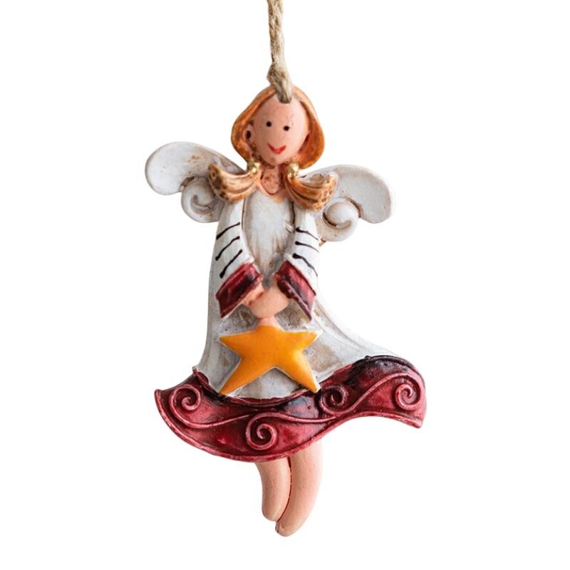 Resin Angel Christmas Tree Decoration Ornament Home Hanging Party Gifts Props