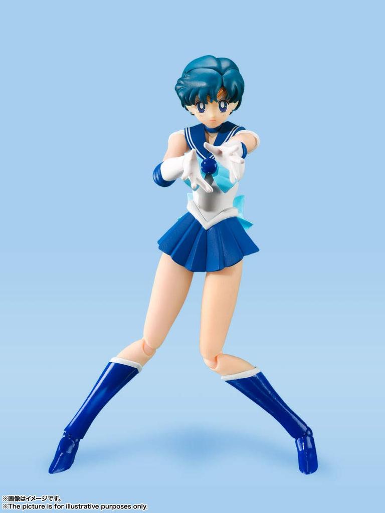 TAMASHII NATIONS Sailor Moon Sailor Mercury Color Approximately 140mm Painted Movable Figure S.H.Figuarts -Animation Edition- ABS&PVC