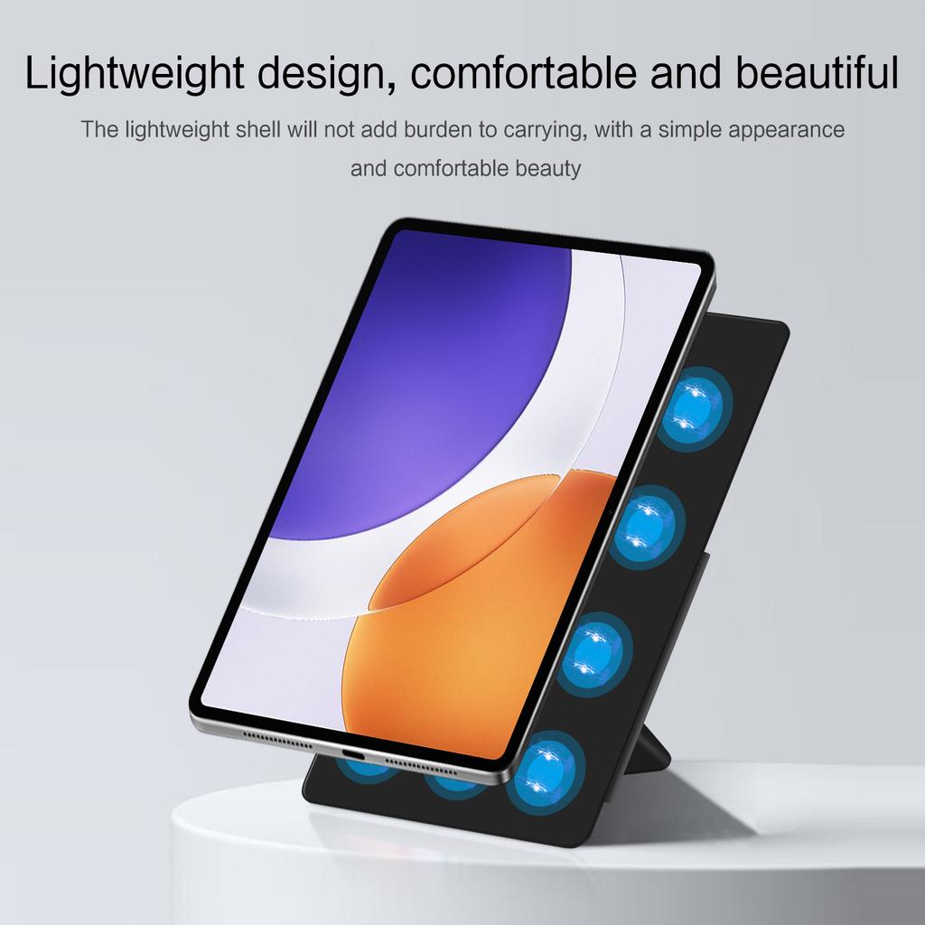 Кожаный чехол-подставка оригами для Xiaomi Pad 7S Pro 12.5 с магнитной крышкой для планшета и функцией автоматического включения/выключения