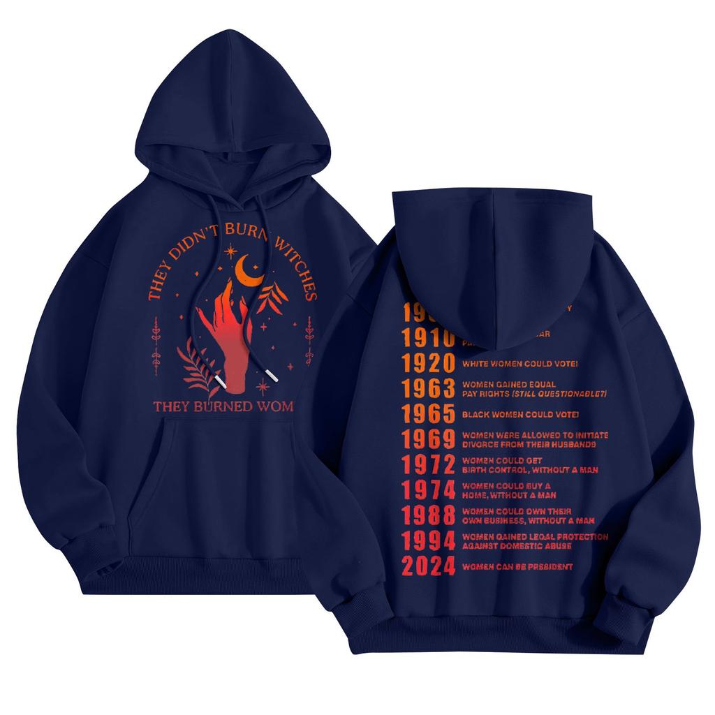 Graphic Hoodies For Women Cute Pullover Long Sleeve Preppy Sweatshirts Letter Printed Hooded Tops Fall Winter