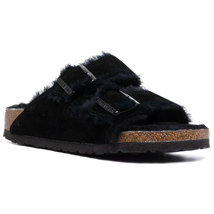 Birkenstock Аризона Замша Мягкая Подошва Удобные Модные Сандалии Мужские Сандалии Черный 0752663