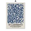 William Morris Blue Botanical Set, Wall Art, Nordic Posters, Canvas Paintings, Prints, Pictures for Living Room Decor
