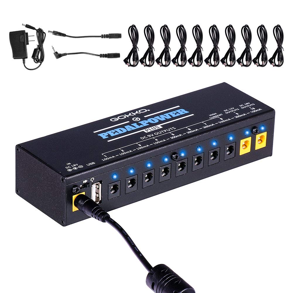 GOKKO AUDIO Pedal Power Supply 9V/12V/18V Plus