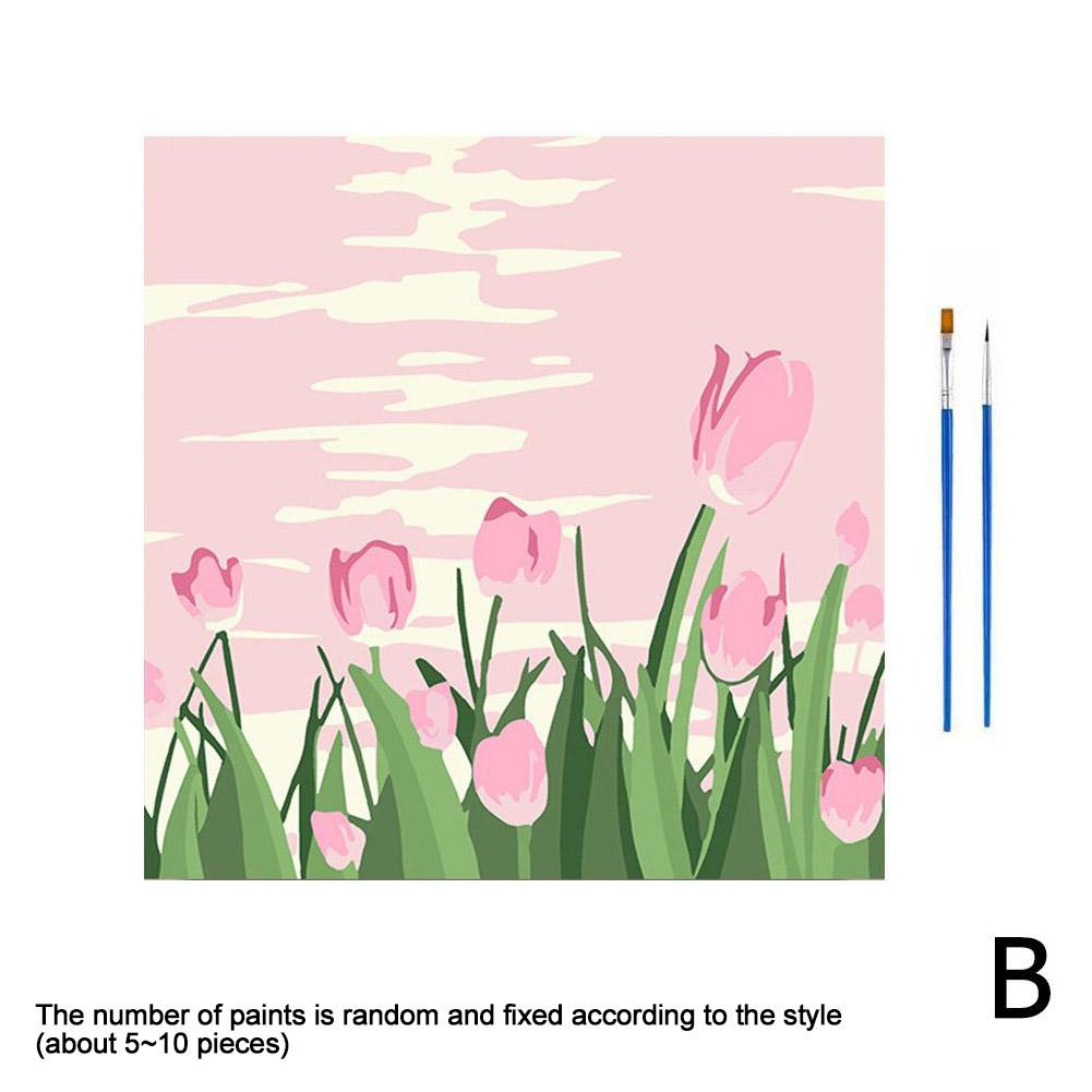Цифровая живопись маслом своими руками для розы, ручная роспись маслом, раскрашивание по номерам, акриловый рисунок, современный настенный домашний декор