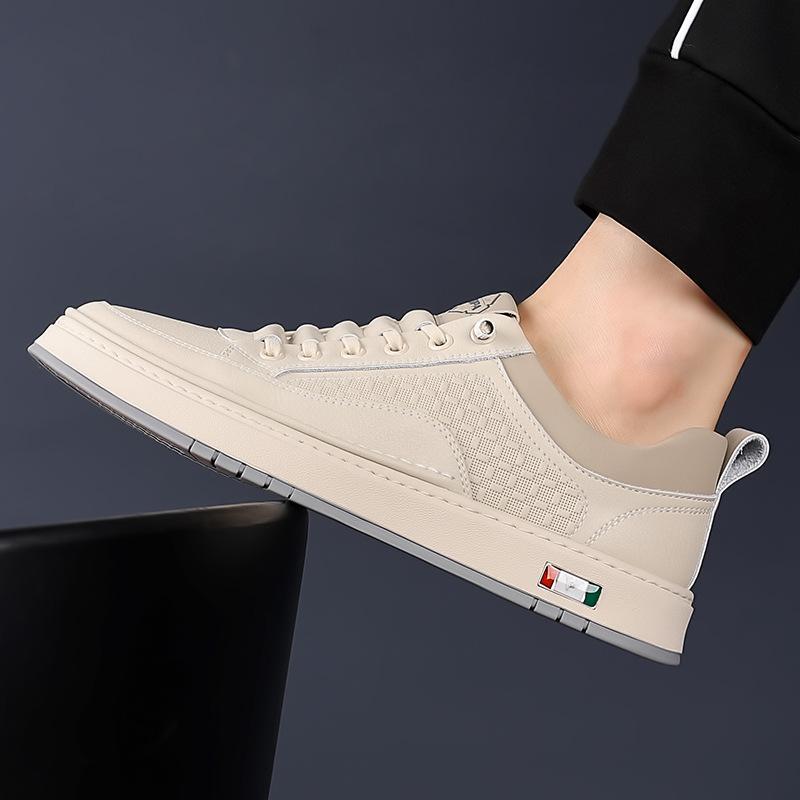 Men's Shoes 2025 Summer New Soft-soled One-pedal Little White Shoes Versatile Sports and Leisure Board Shoes Trendy Fashion Leather Shoes