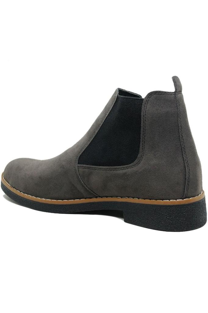 Men's Fashion Faux Leather Thin Heeled Booties Bootie Black Suede Daily Chelsea Winter Boots Shoes