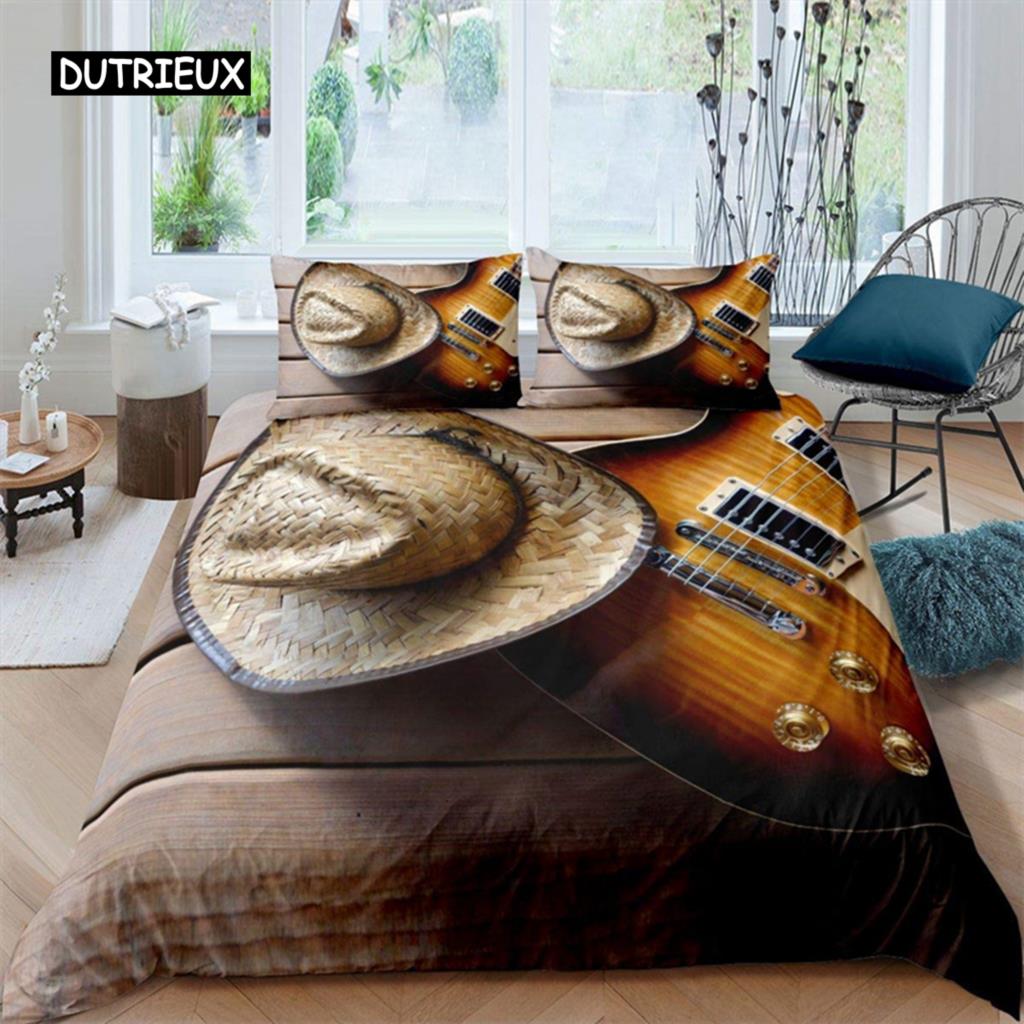 Пододеяльник в стиле вестерн-ковбой, езда на быке и лошади, комплект постельного белья для мальчиков-подростков из микрофибры, фермерский стиль, пододеяльник