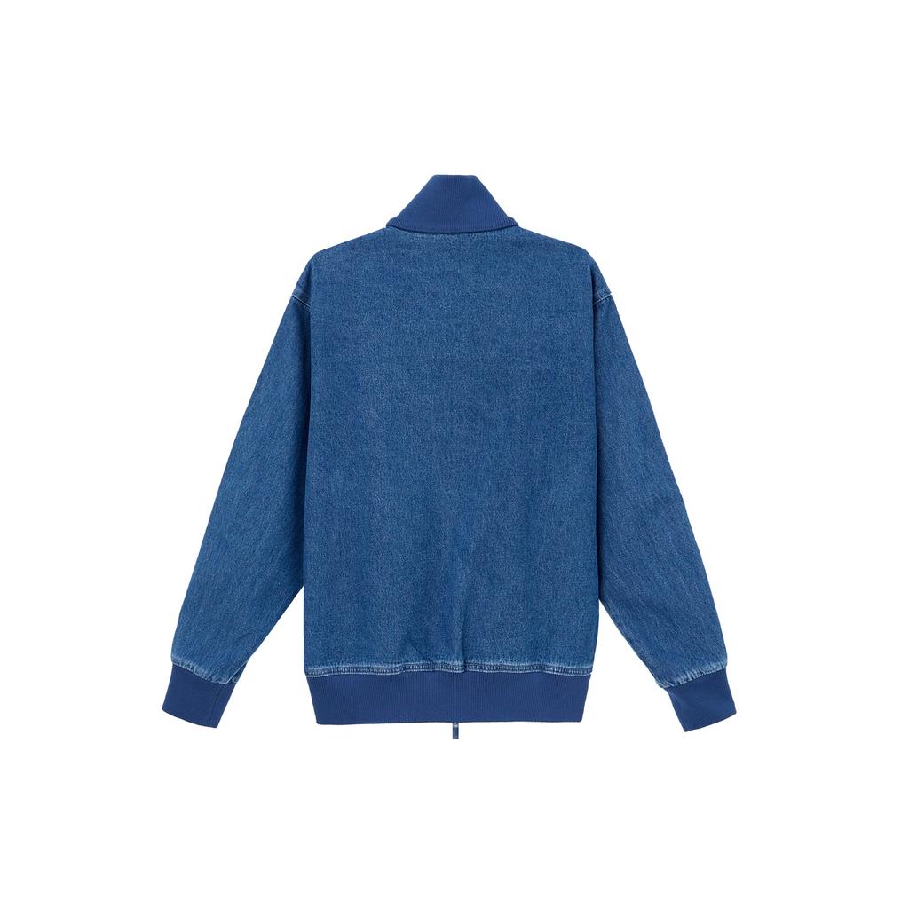 Adidas Adicolor Denim Firebird Track Top Medium Blue Denim Men Streetwear JC6233