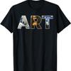 Art Artist Painting Teacher T Shirt Mona Lisa Great Wave T-Shirt