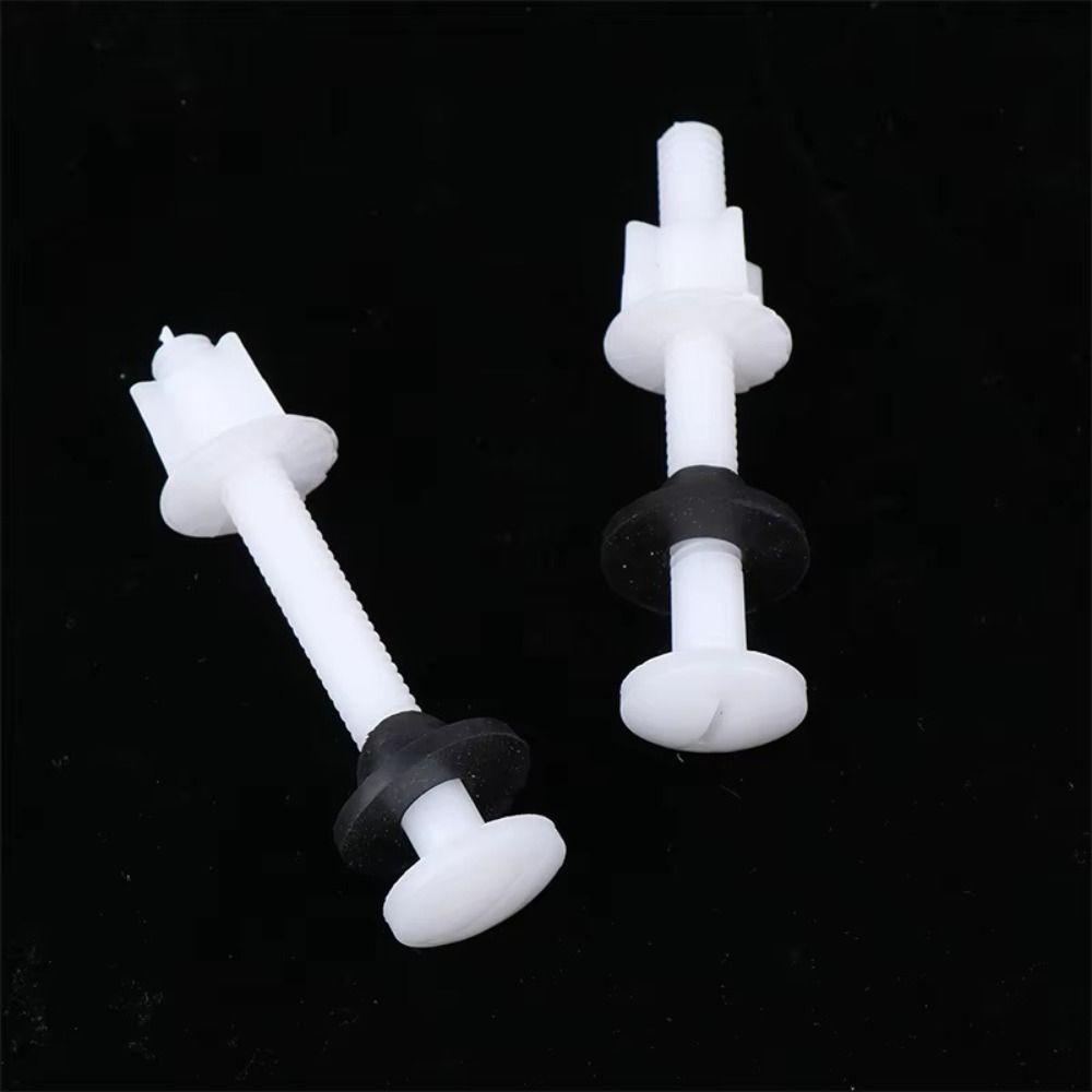New Plastic Toilet Seat Hinge White With Washers Toilet Screw Bathroom Accessories