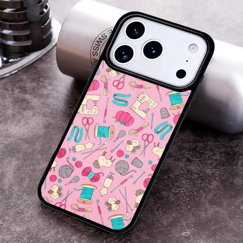 Мягкий чехол для телефона с узором швейной машины для iPhone 17, 16e, 15, 14, 13, 12, 11, Mini, Pro, MAX, мягкая силиконовая накладка