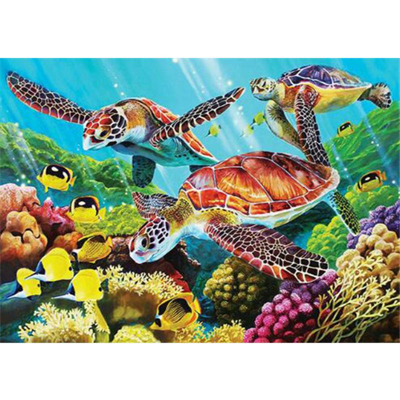 Алмазная картина Морская звезда, полная квадратная мозаика, художественная Алмазная вышивка, пейзажная картина из стразов, украшение для дома