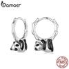 BAMOER серьги-кольца с пандой для женщин, стерлинговое серебро 925 пробы, серьги-кольца с животными, ювелирные изделия, подарки для чувствительных ушей