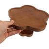 Small Round Wooden Tray for Decor, Irregular Footed Tray for Display Aromatherapy, Candle, Crystal, Trinkets