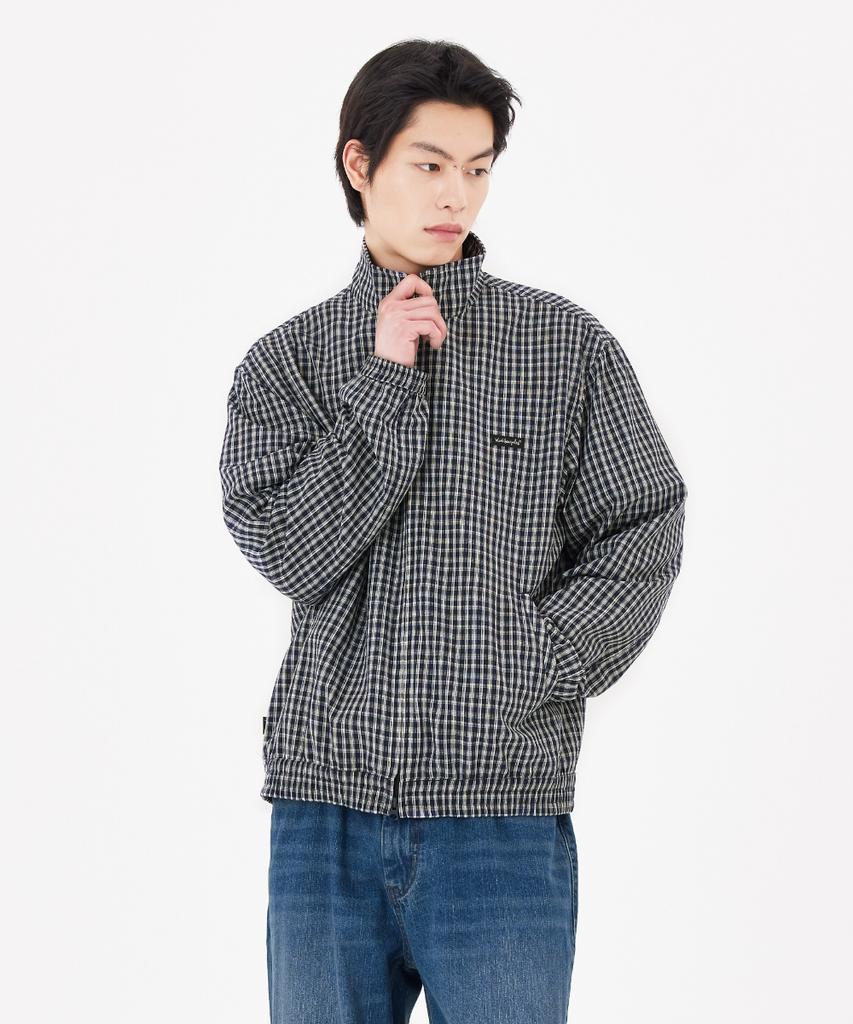 Mark Gonzales Check Blouson Jacket - Navy