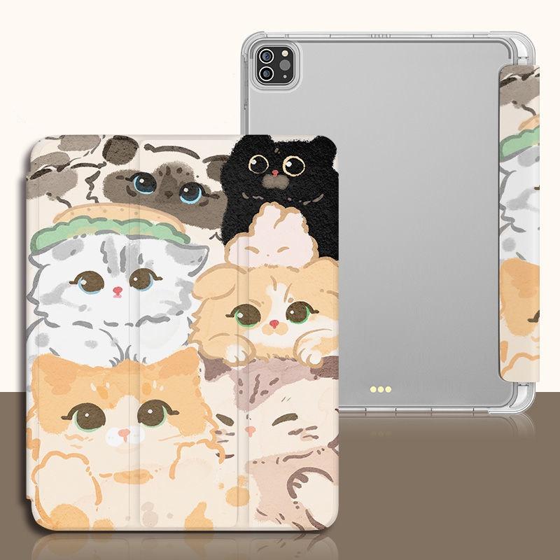 Для iPad 9,7 2018/17 Cute Cat Air3 10,5 PRO11 2020/21 iPad Mini4/5 10,2 Gen9 Gen8/7 Gen6/5 Pro 10,5 Air 2/1 Силиконовый защитный чехол с откидной подставкой