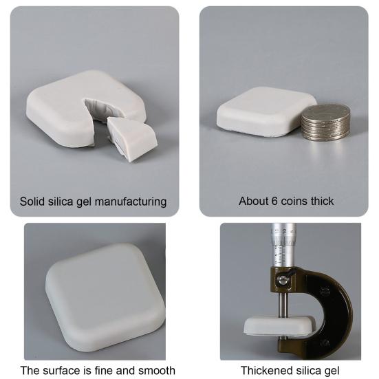 4 шт. противоударные квадратные силиконовые бамперы для дверных ручек однотонные самоклеящиеся дверные защитные накладки