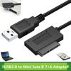 Кабель-переходник CD/DVD Mini Sata II Кабель USB2.0 в Mini Sata Тонкий кабель-переходник для привода