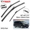 3 шт. щетки стеклоочистителя для Benz VITO Viano W639 2011-2014 28 "26" 15 "подходят для переднего лобового стекла, щетки для окон, резак, аксессуары 2011 2012 2013 2014
