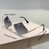 Rimless Lozenge Sunglasses  New In Stylish Gradient Sun Glasses Men Women Trendy Vintage Brand Design Casual Shades