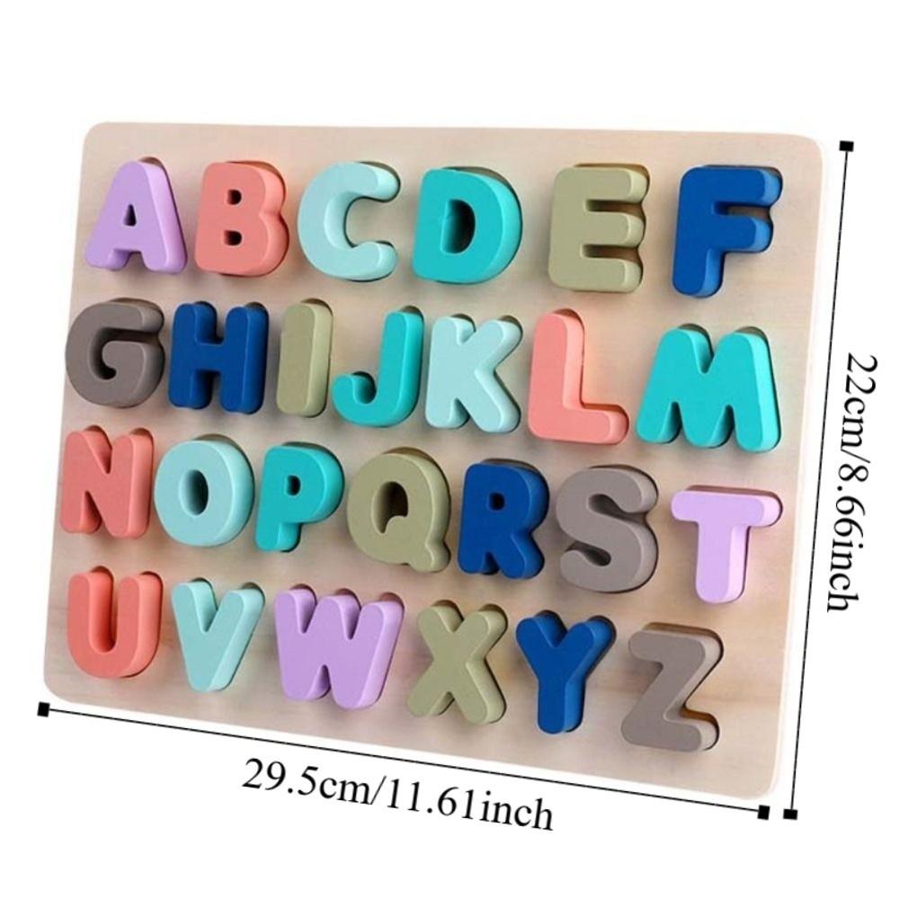Matching Games Alphabet Number Puzzle Mathematics Kids Puzzle Toys 3D Wooden Board Birthday Gift