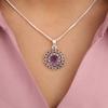Amethyst Gemstone 925 Sterling Silver Jewelry Handmade Statement Pendant 1.14" CP-30-3