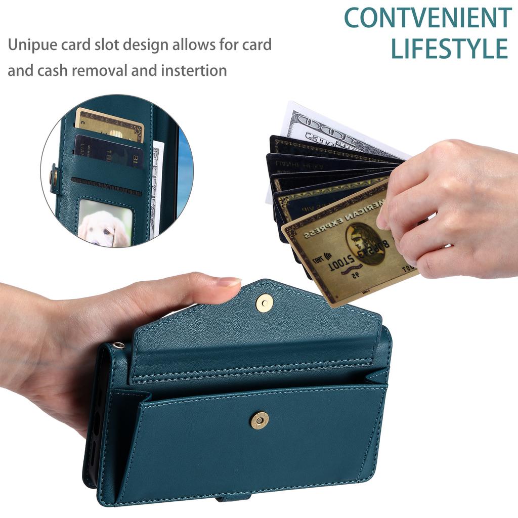 Кожаный чехол для Samsung Galaxy A07 с ремешком на запястье, кошельком и подставкой, чехол для телефона