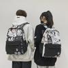 Trendy One Piece Cartoon Graffiti Backpack for Students - Large Capacity