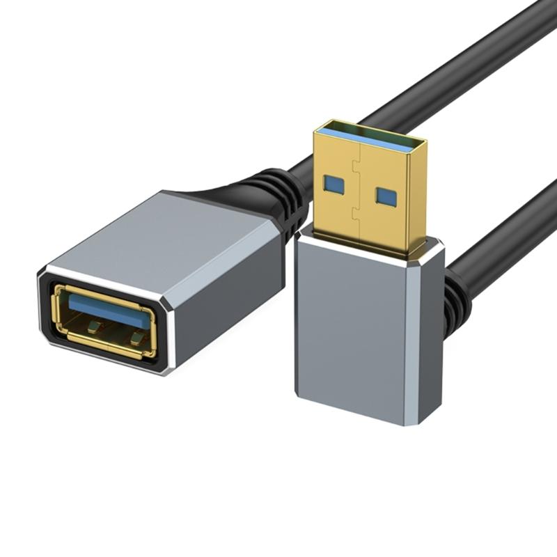 Кабель-удлинитель USB 3.0 5 Гбит/с с адаптерами под прямым углом 90 градусов, 5 вариантов направления для устройств в тесных пространствах