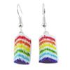 [R2764] - Multicolored 'Cake Arc En Ciel' Handcrafted Earrings (rainbow) - 18x10mm