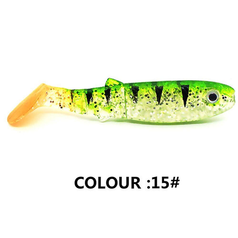 5PCS 8cm/6g T-tail Wobblers Worm Soft Lures Fishing Swimbait Wobblers Lure Fresh Water