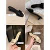 Sheepskin Minimalist Temperament Silk Word with High Heels Kitten and Slippers Women's Summer Sandals