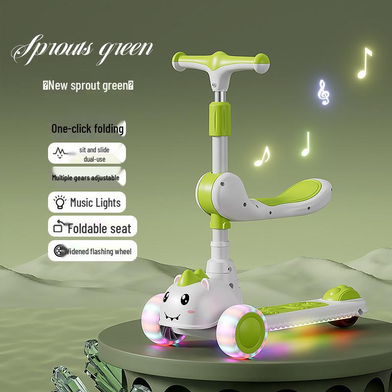 Детский складной самокат - Возраст 2-10 лет, для мальчиков и девочек