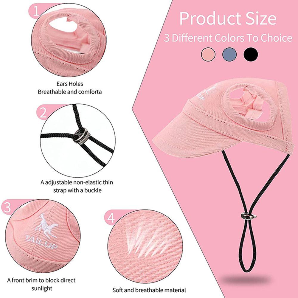 Summer Cat Dog Outdoor Sun Cap Visor Hat Pet Baseball Hat Ear Holes