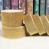 5Yards Shiny Stretch Webbing Gold Silver Lurex Decorative Trim Tape  For Shoes