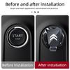 WKZA3 Car Engine Start Button Protective Cover Push Button Sticker Accessory For Citroen C3 C4 C5 C1 C2 Berlingo Celysee Xsara Picasso