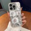 Чехол для телефона с белой розой для iPhone 16 11 13 15 Pro Max 14 Plus 12 14promax 13promax 16E X XR 7 8 Силиконовые блестящие чехлы