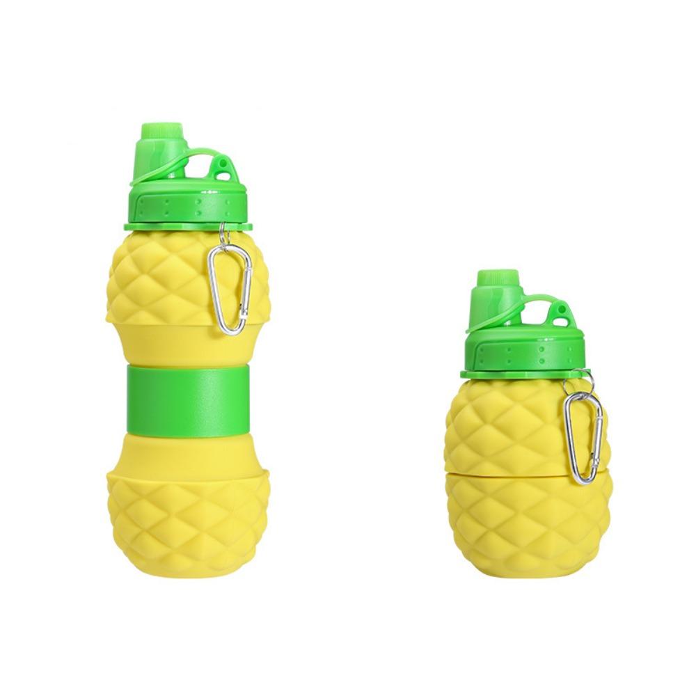 Fruit Shape Pineapple Sport Bottle Pineapple Collapsible Water Bottles Outdoor