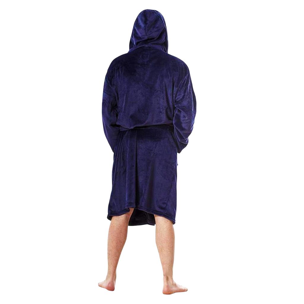 Мужской флисовый халат Keanu с капюшоном в виде головы акулы