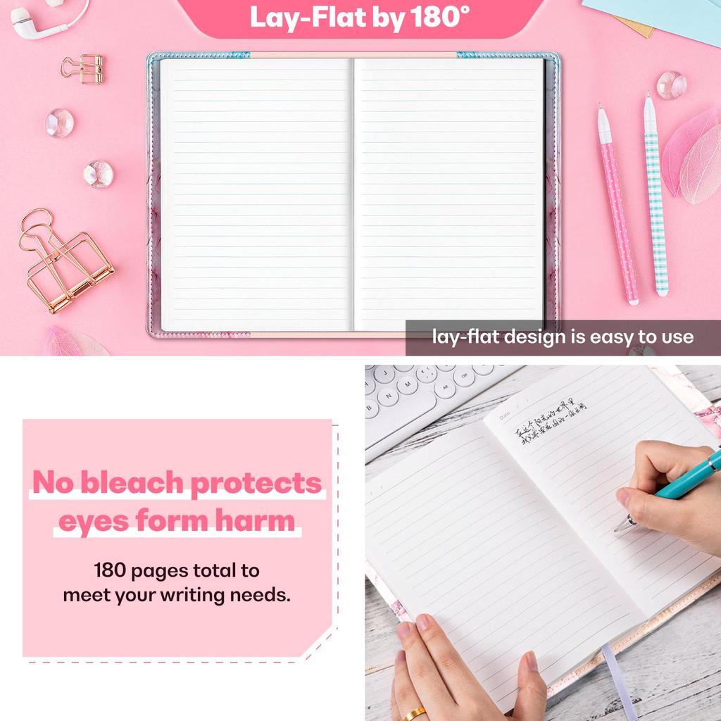Locked With Lock Diary 180 Pages Personal Notebook Journal A5 Pu Leather Locking