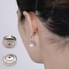 4PCS Dics Earring Backs for Studs Heavy Earrings Earring Backs for Droopy Ears Push Pierced Stainless Steel Earring Plug