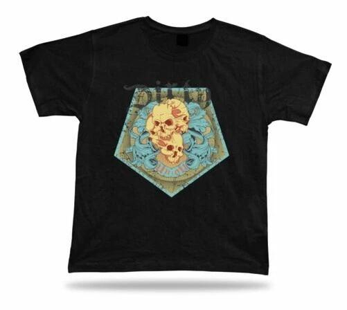 Birthday Gift Idea Dirty Union Skulls Emblem Evil Floral T-Shirt