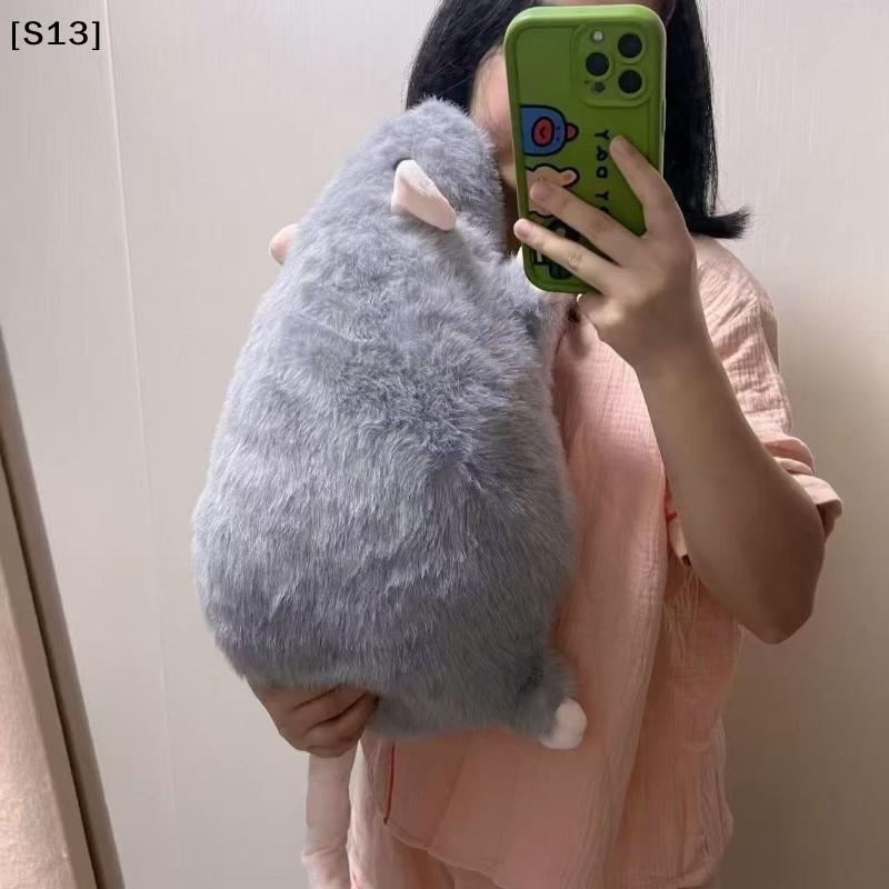 1Pcs Cartoon Flower Branch Rat Soft Oversized Animal Figure Cute Simulation Big Mouse Plush Toy Pillow Birthday Gift[Q]Q@